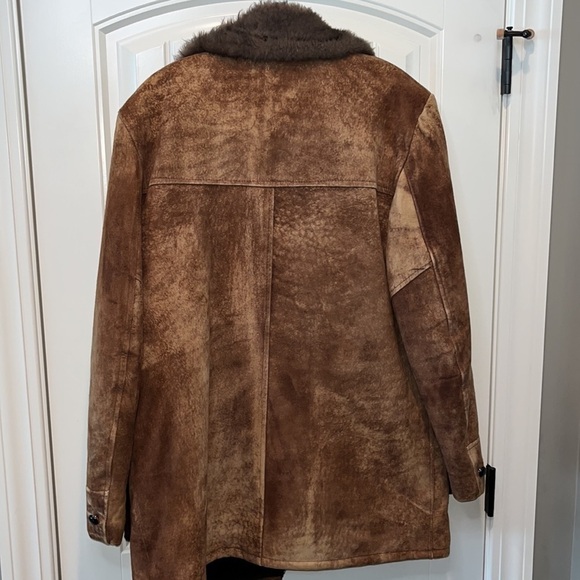 BEAUTIFUL Vintage Cooper brown lined leather warm jacket coat USA made sz 42 M/L - Picture 9 of 17